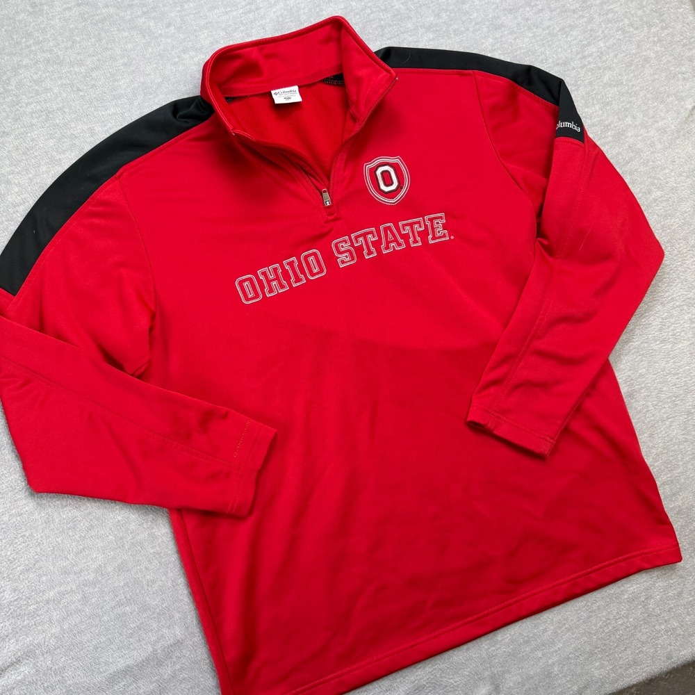 Ohio State Buckeyes Sweatshirt Mens XL Columbia Omni Shield 1/4 Fleece Sweater - Picture 2 of 12